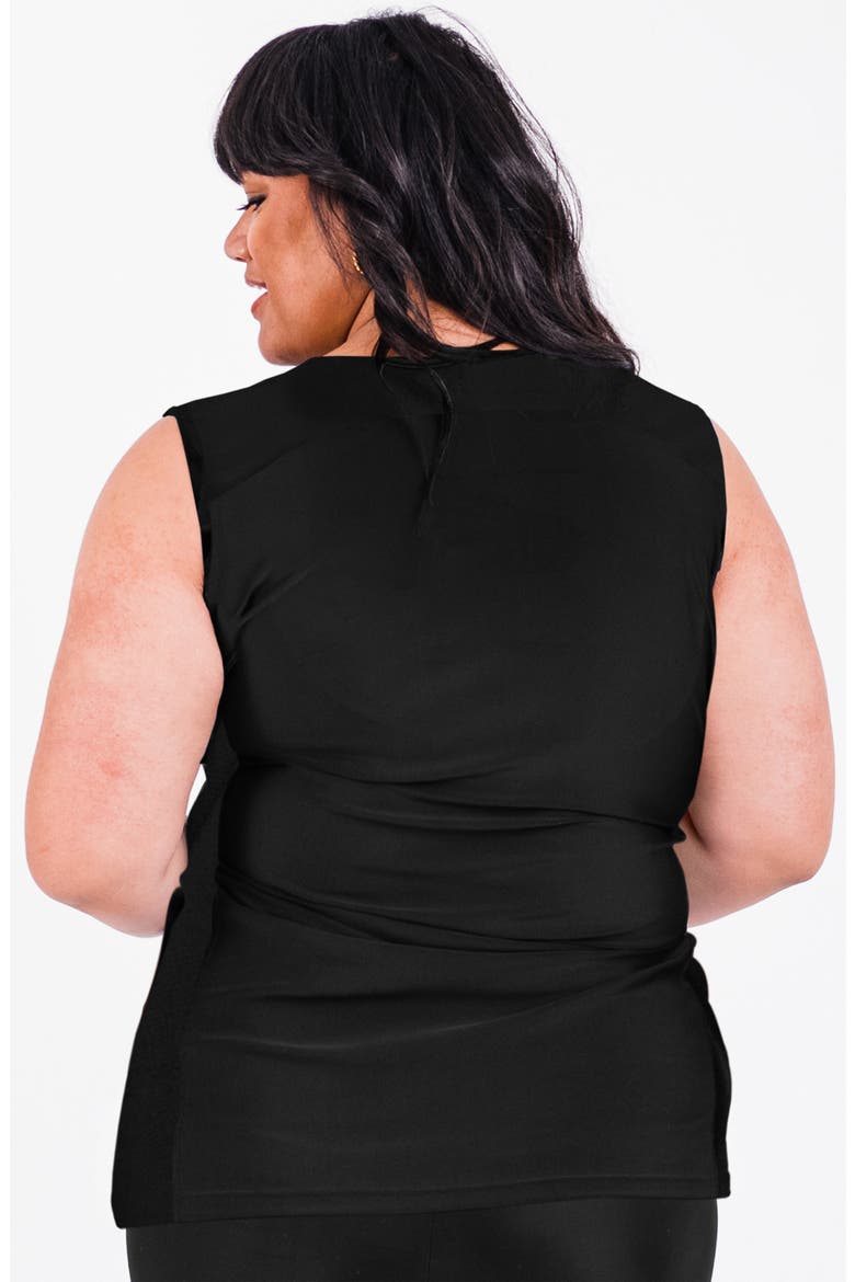 Plus Size Loose Fit Maya Swim Top, Alternate, color, Black