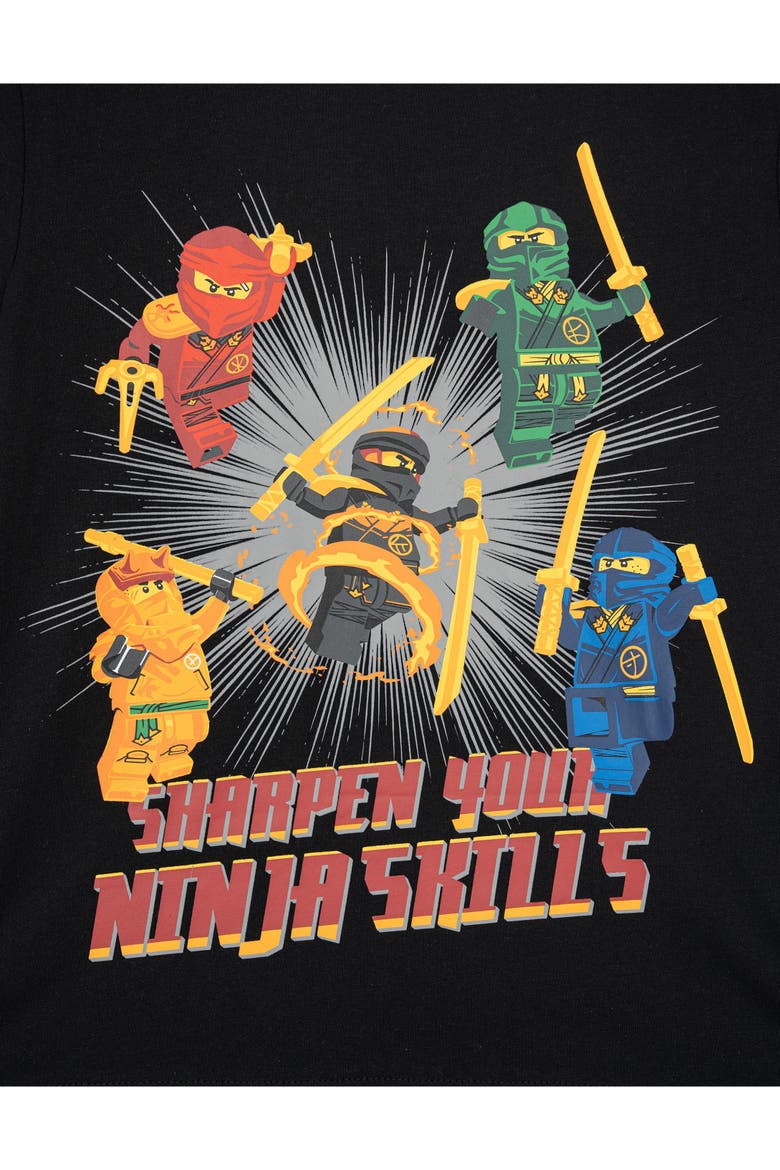 Ninjago Short Sleeve T-Shirt, Alternate, color, Black Ninja Skills