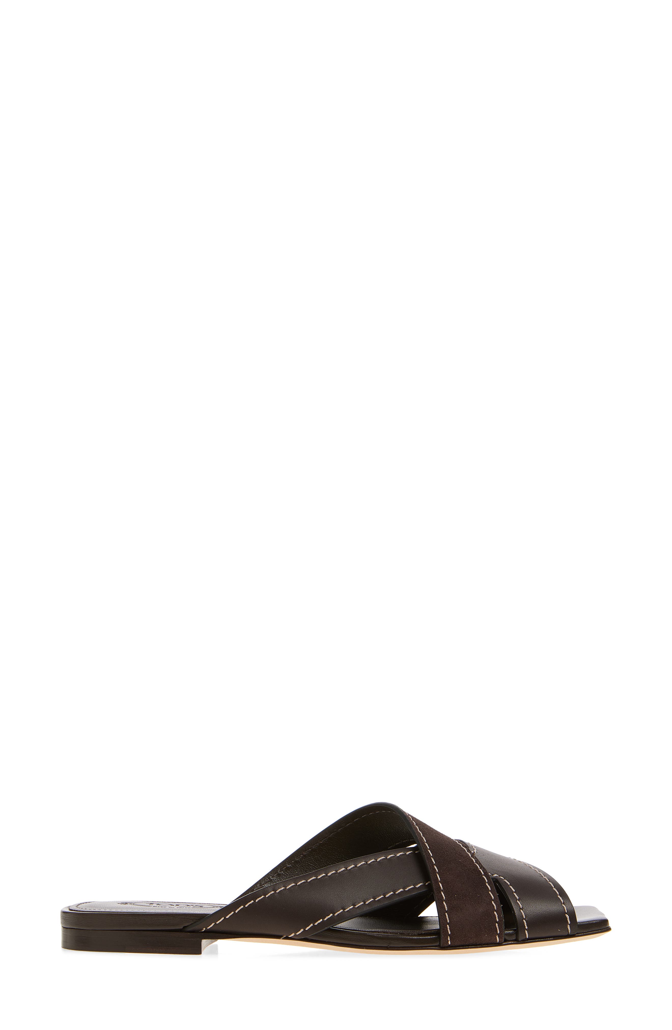 Tod's Slide Sandal, Alternate, color, Palissandro