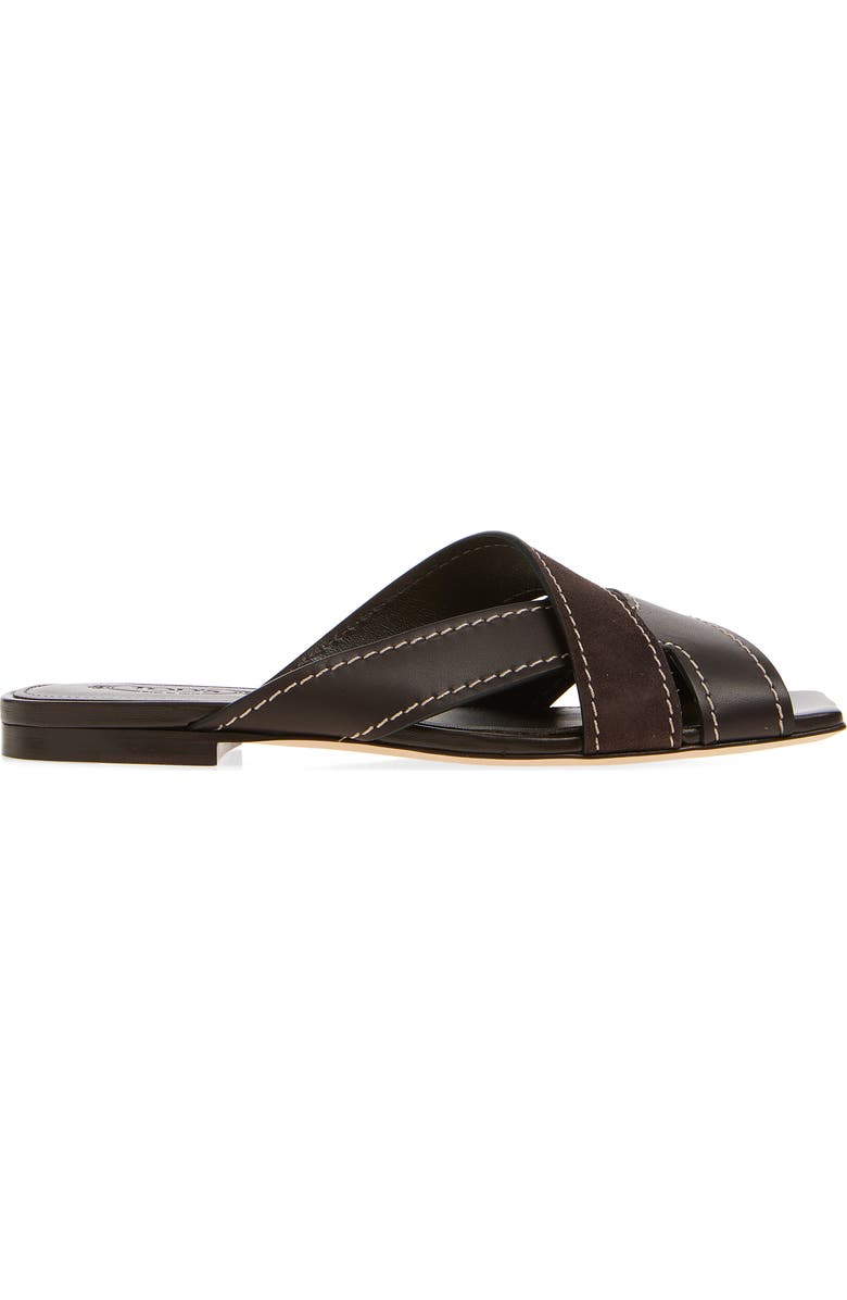 Tod's Slide Sandal, Alternate, color, Palissandro