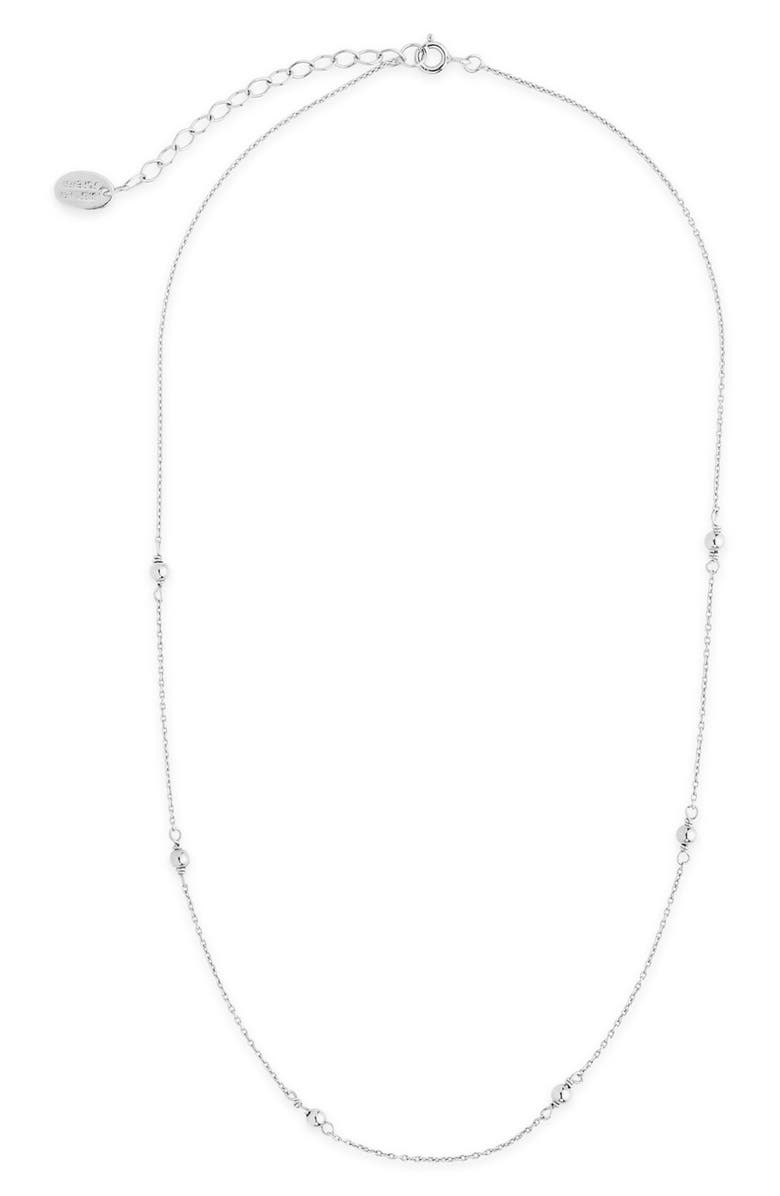 Sterling Forever Beaded Necklace, Alternate, color, 