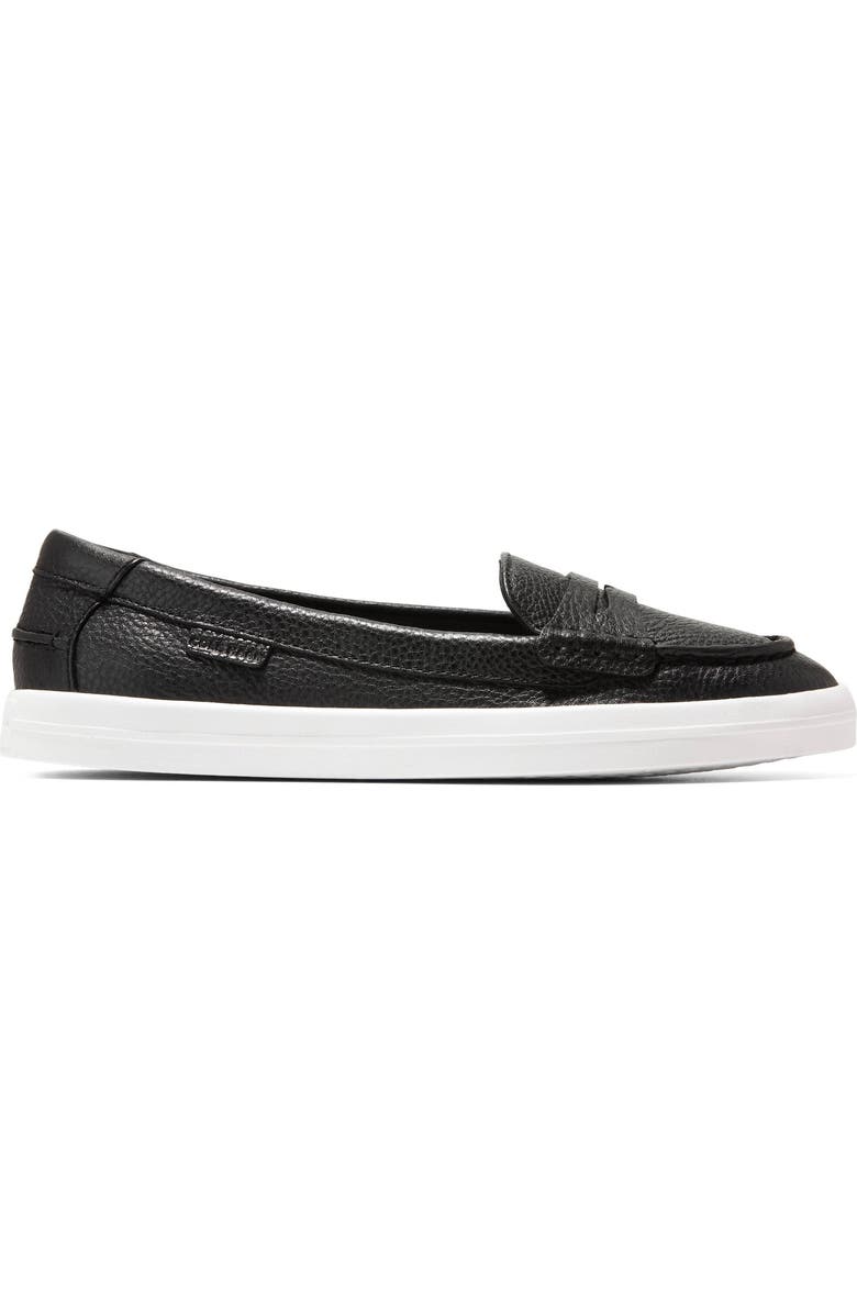 Cole Haan Nantucket Drift Penny Slip-On Loafer, Alternate, color, Black Tumbled Leather