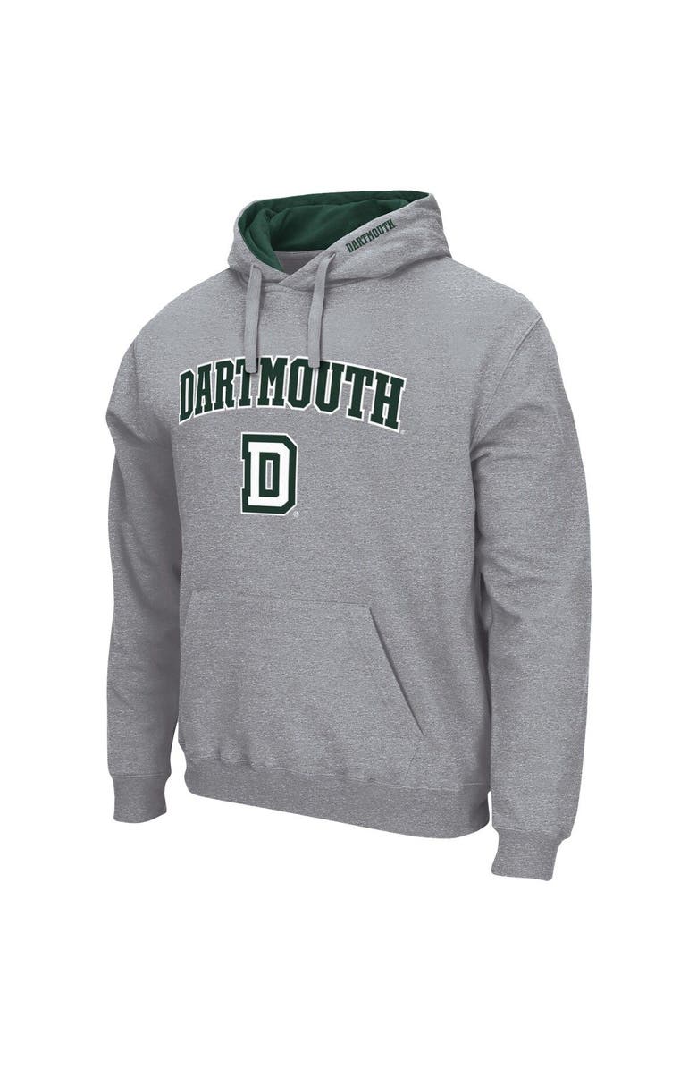COLOSSEUM Men's Colosseum Heathered Gray Dartmouth Big Green Arch & Logo 3.0 Pullover Hoodie, Alternate, color, 