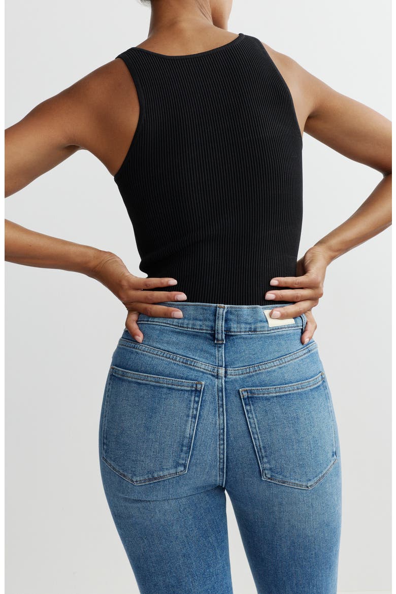Halle Straight High Waist Instasculpt™ Cuff Jeans, Alternate, color, SPRING CREEK CUFFED