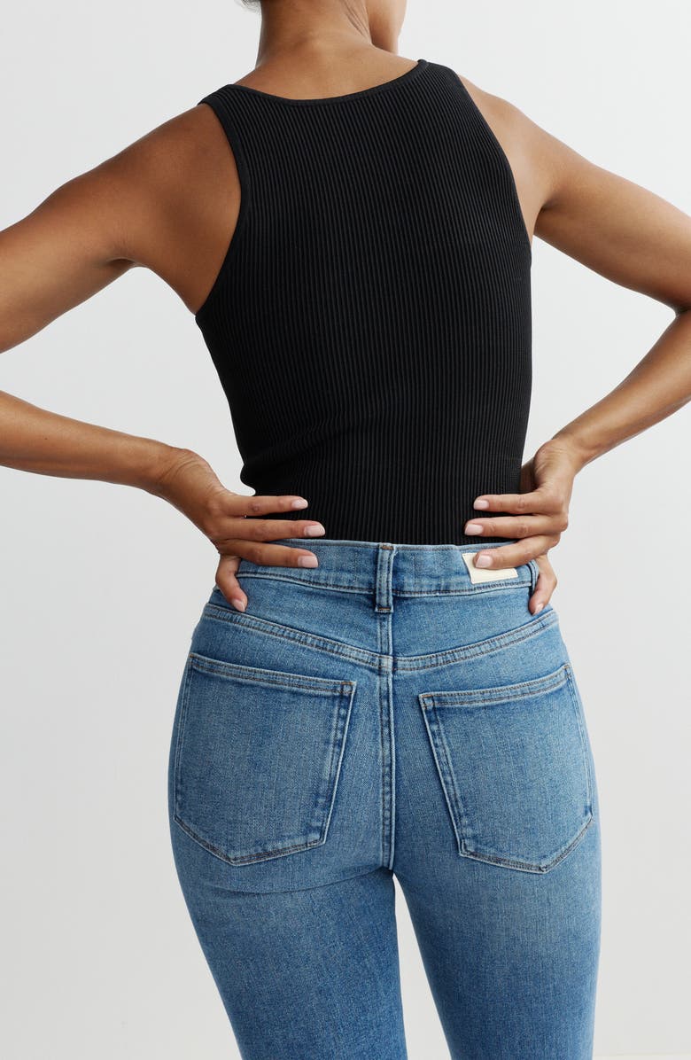 DL1961 Halle Straight High Waist Instasculpt<sup>™</sup> Cuff Jeans, Alternate, color, 