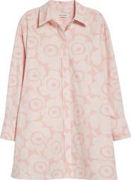Marimekko Kuvitelma Unikko Long Sleeve Cotton Poplin Shirtdress
