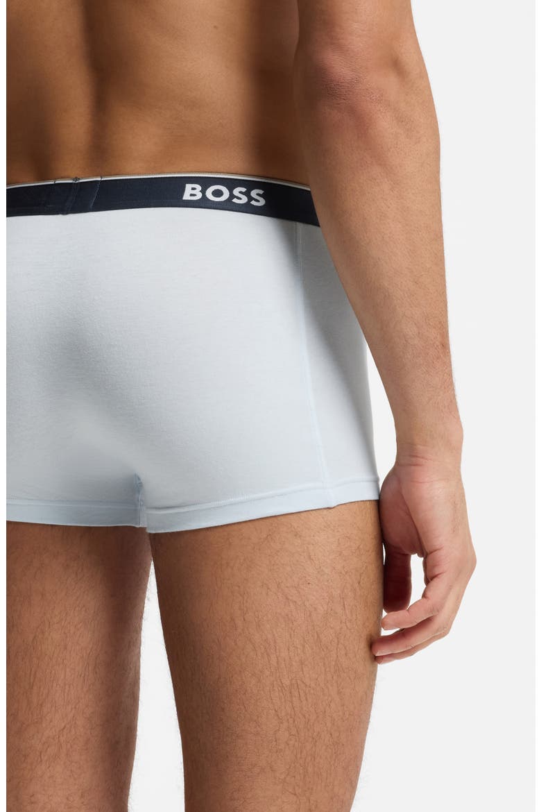 3-Pack Stretch Cotton Trunks, Alternate, color, OPEN BLUE