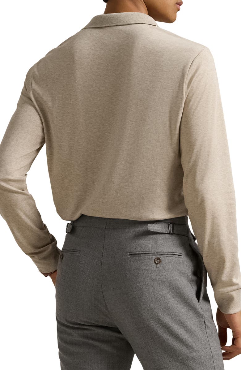 Polo Ralph Lauren Johnny Collar Long Sleeve Cotton Interlock Polo, Alternate, color, 