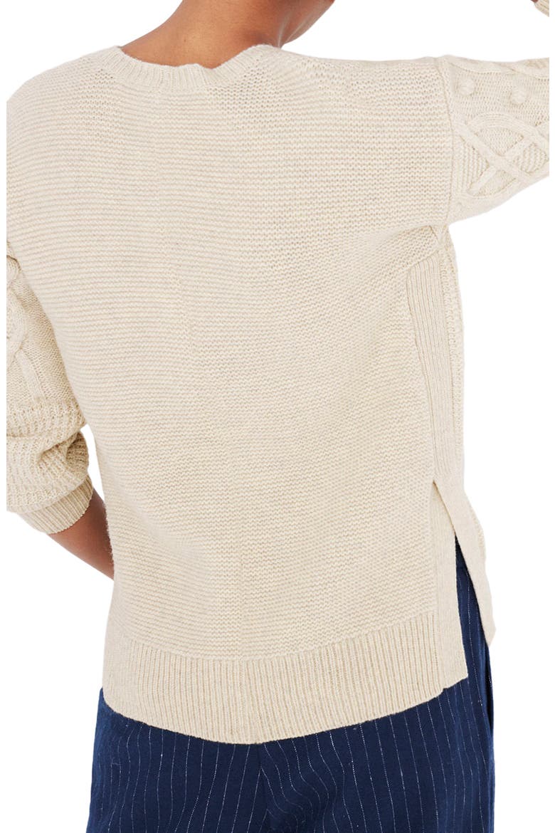 Open Side Bobble Pullover Sweater, Alternate, color, HEATHER FOG