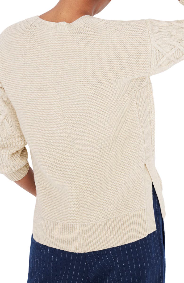 Madewell Open Side Bobble Pullover Sweater, Alternate, color,