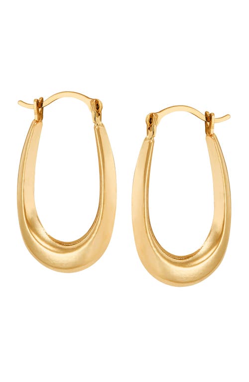 Frankie & Zoe 5mm Oval Hoop Earrings In Gold
