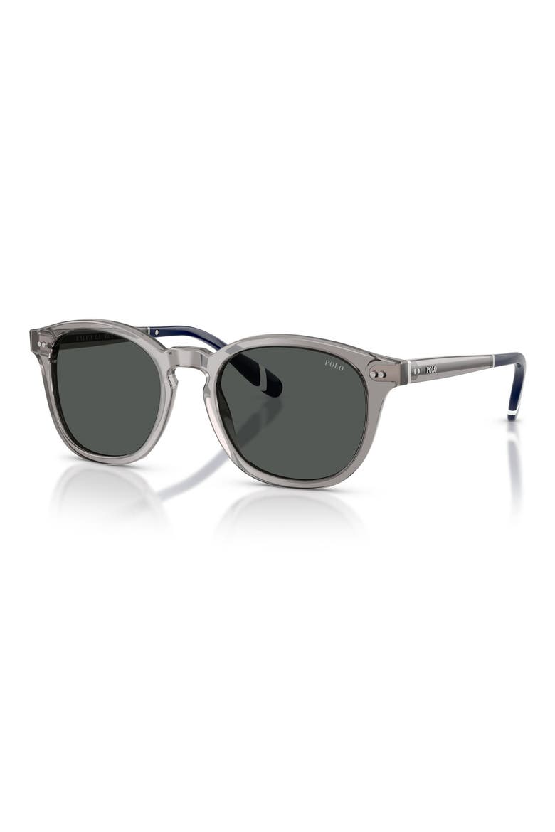 52mm Phantos Sunglasses, Alternate, color, SHINY TRANSPARENT GREY