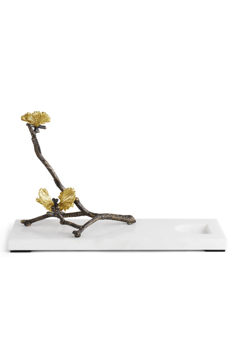 Michael Aram Butterfly Ginkgo Wine Rest, Main, color, White/ Gold