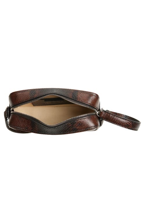 Jacquemus Le Baneto Snakeskin Embossed Leather Camera Bag In Brown