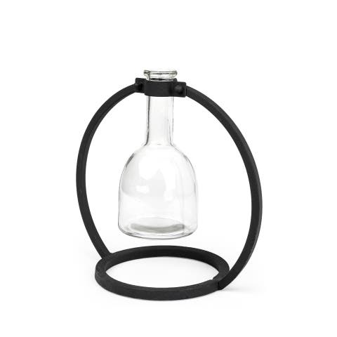 Monica Metal Glass Bottle Vase