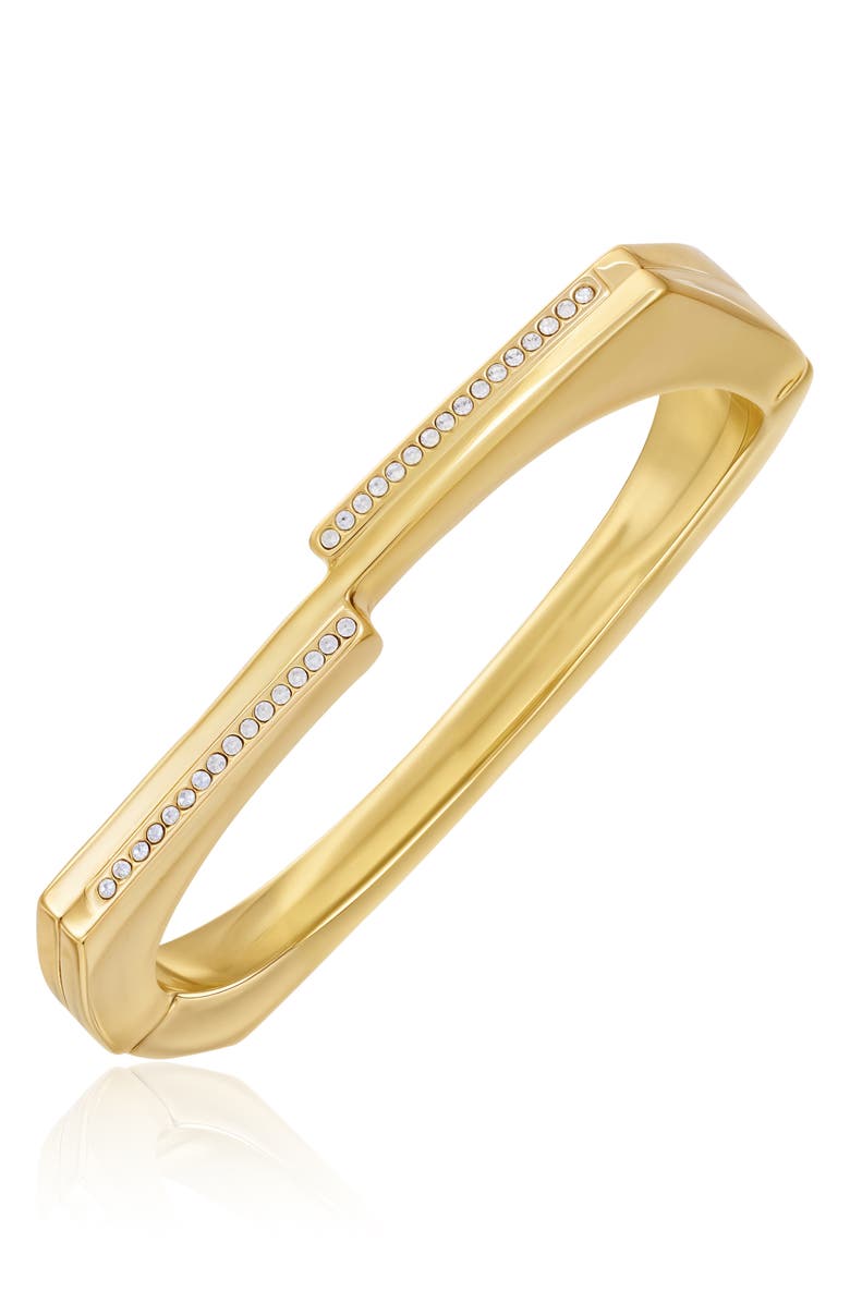 Vince Camuto Pavé Hinge Cuff Bracelet, Main, color, Gold