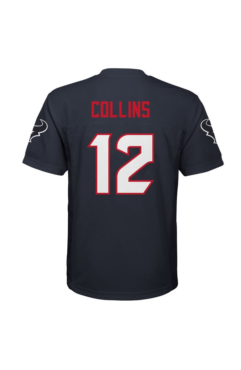 Outerstuff Youth Nico Collins Navy Houston Texans Replica Player Jersey, Alternate, color, Navy
