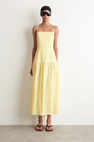 COS Sculpted Dropped-waist Midi Dress