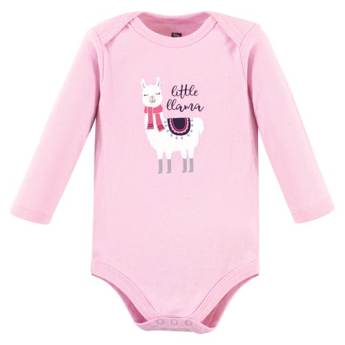 Hudson Baby Essential All-cotton Long-sleeve Bodysuit Triple Pack In Multi