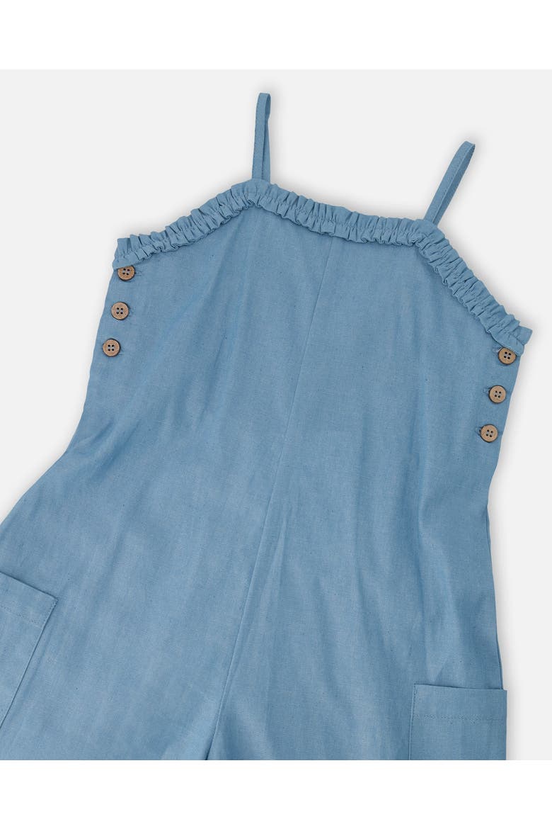 Wide Leg Chambray Sleeveless Jumpsuit, Alternate, color, Light Blue Chambray