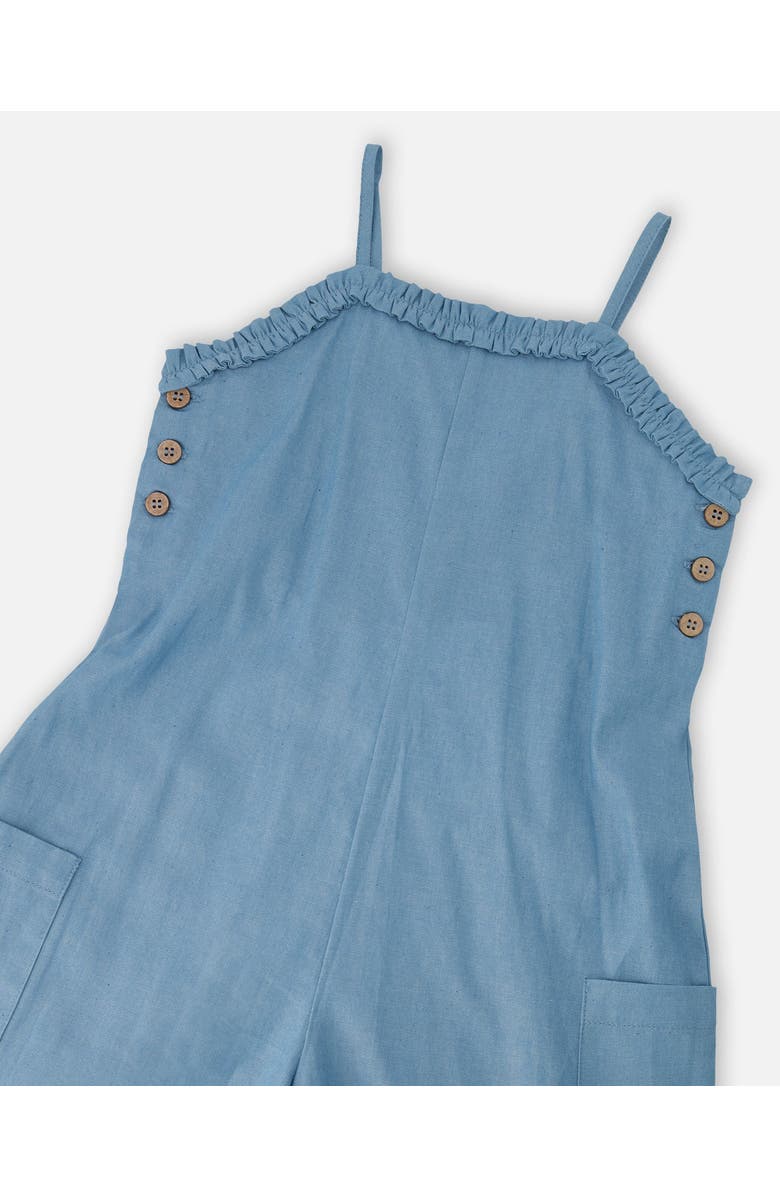 Deux par Deux Wide Leg Chambray Sleeveless Jumpsuit, Alternate, color, Light Blue Chambray