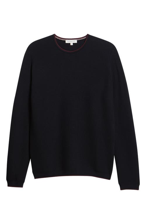 Jack Victor Belvedere Tipped Merino Wool Sweater In Blue