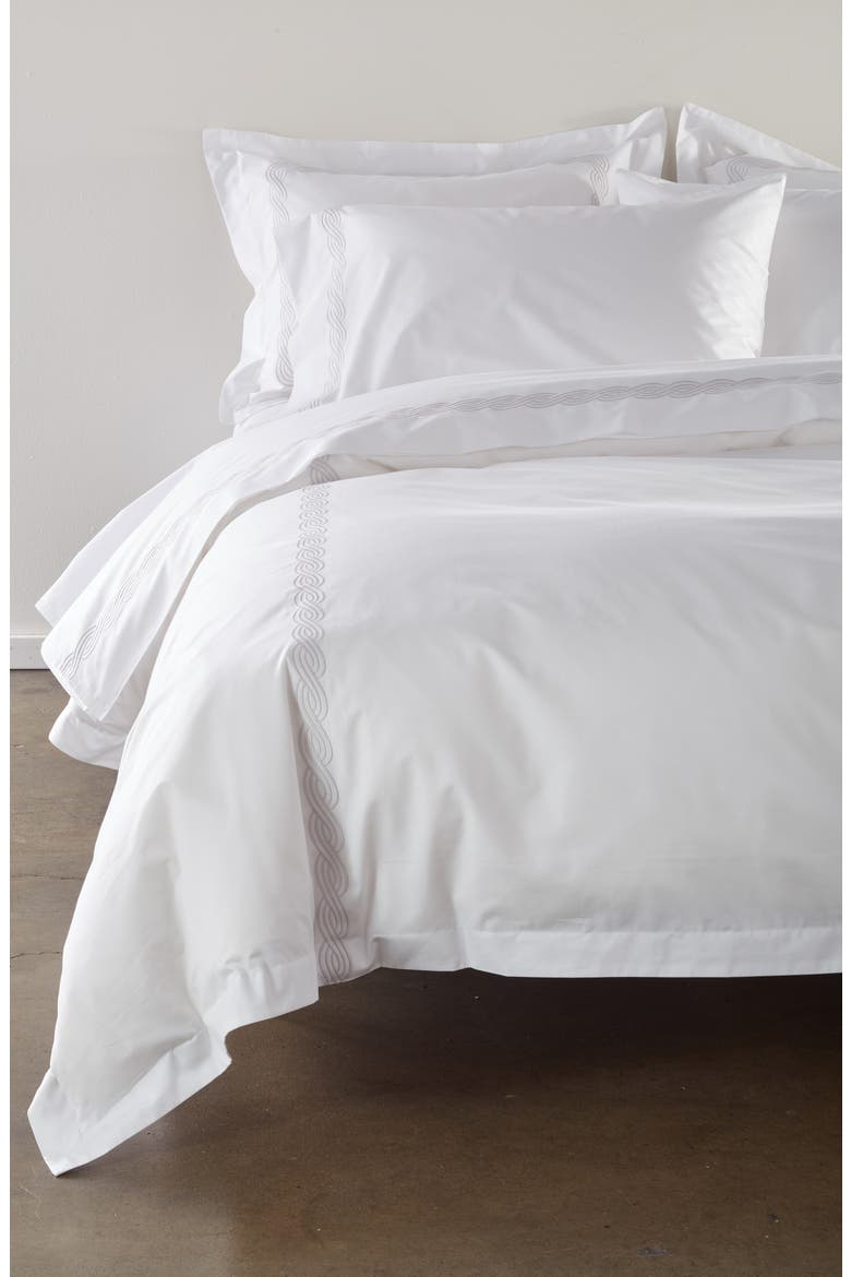 Triple Chain Duvet Cover & Sham Set, Alternate, color, SILVER