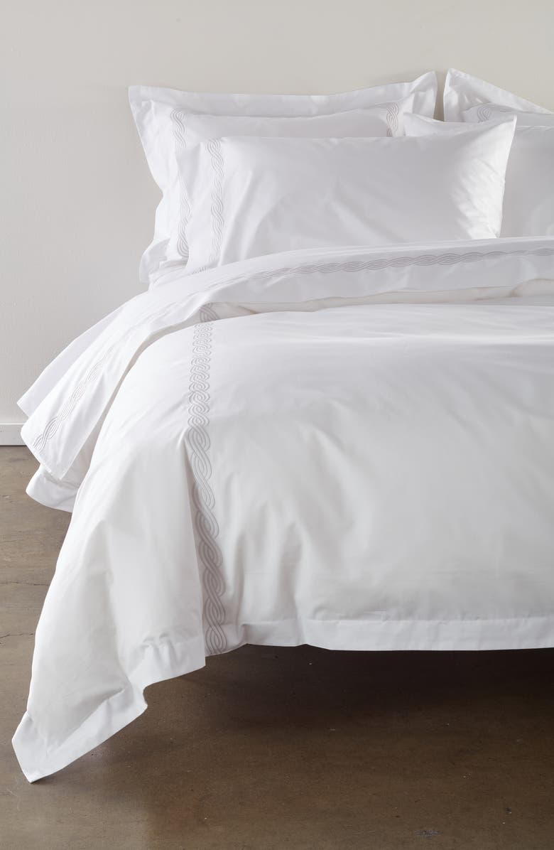 Matouk Triple Chain Duvet Cover & Sham Set, Alternate, color, 