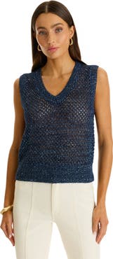 The Noli Shop Addison Sequin Crochet Top