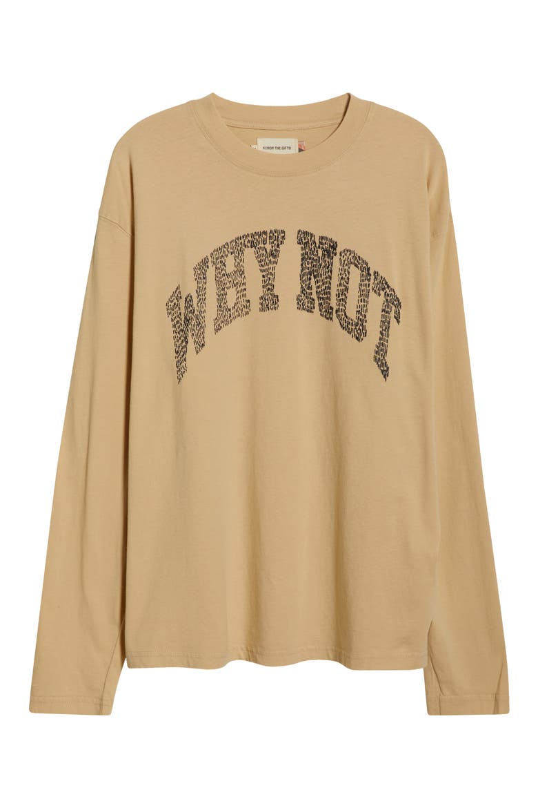 Why Not Long Sleeve Graphic T-Shirt, Alternate, color, SAND
