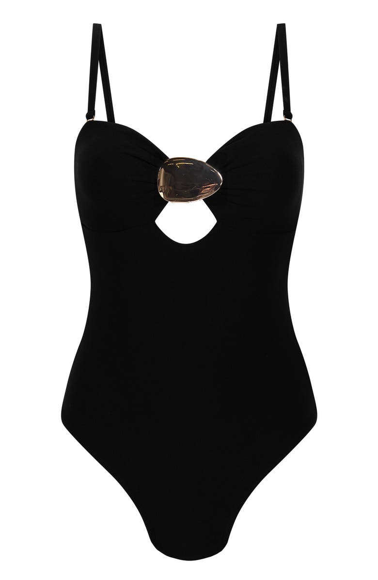 Hunkemöller Cabo Shaping Bathingsuit, Alternate, color, Black