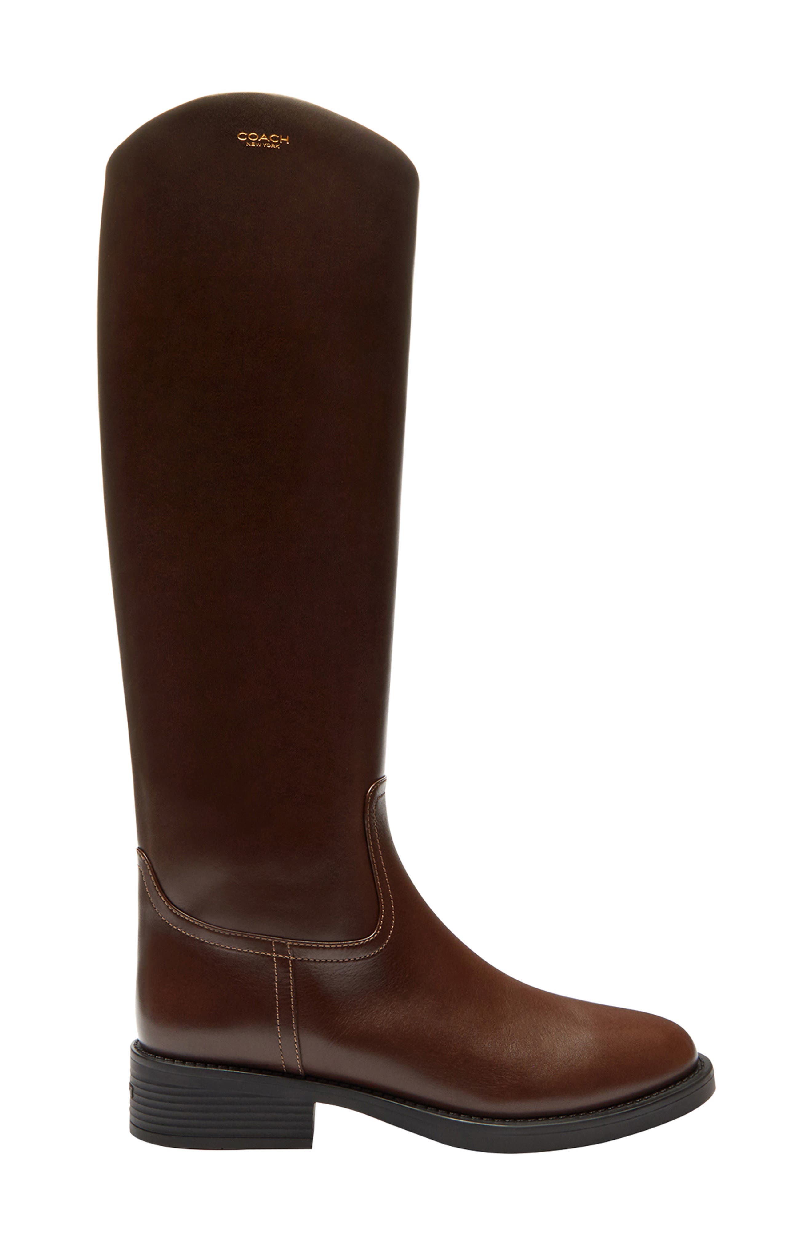COACH Park Knee High Boot, Alternate, color, Maple