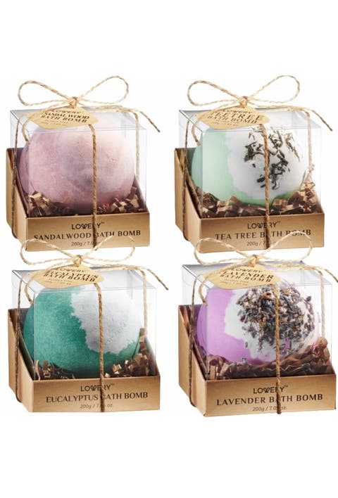 4pc Handmade Deluxe Bath Bomb Gift Set