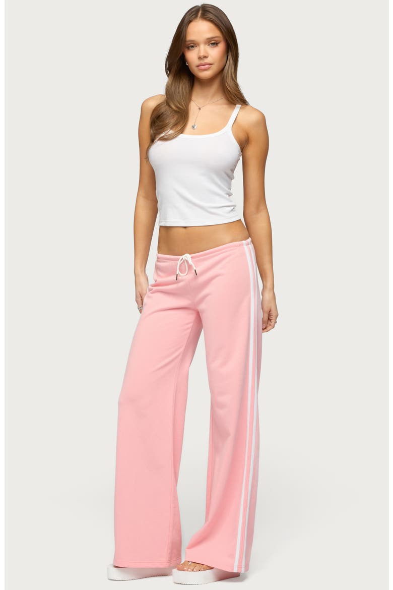 Cammile Contrast Stripe Sweatpants, Alternate, color, LIGHT-PINK