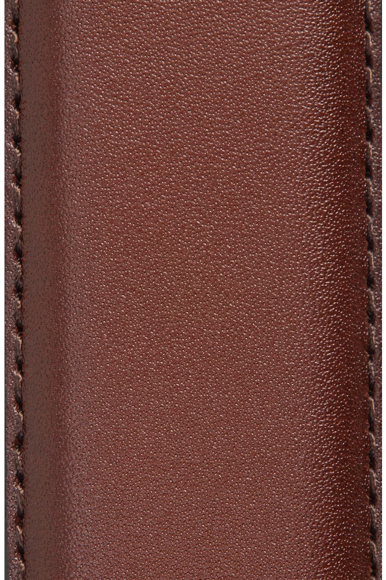 Feather Edge Leather Belt, Alternate, color, TAN