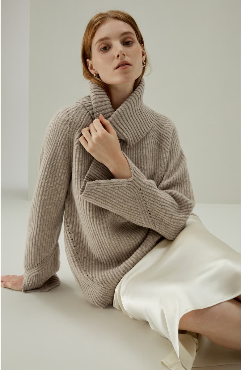 Lilysilk Minimalist Aesthetic Silk Poppy Skirt, Alternate, color, Lily White