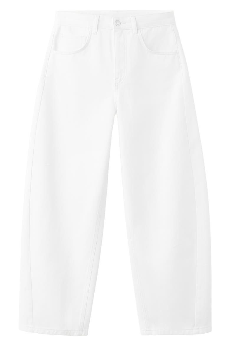 Bimba Barrel Jeans, Alternate, color, WHITE