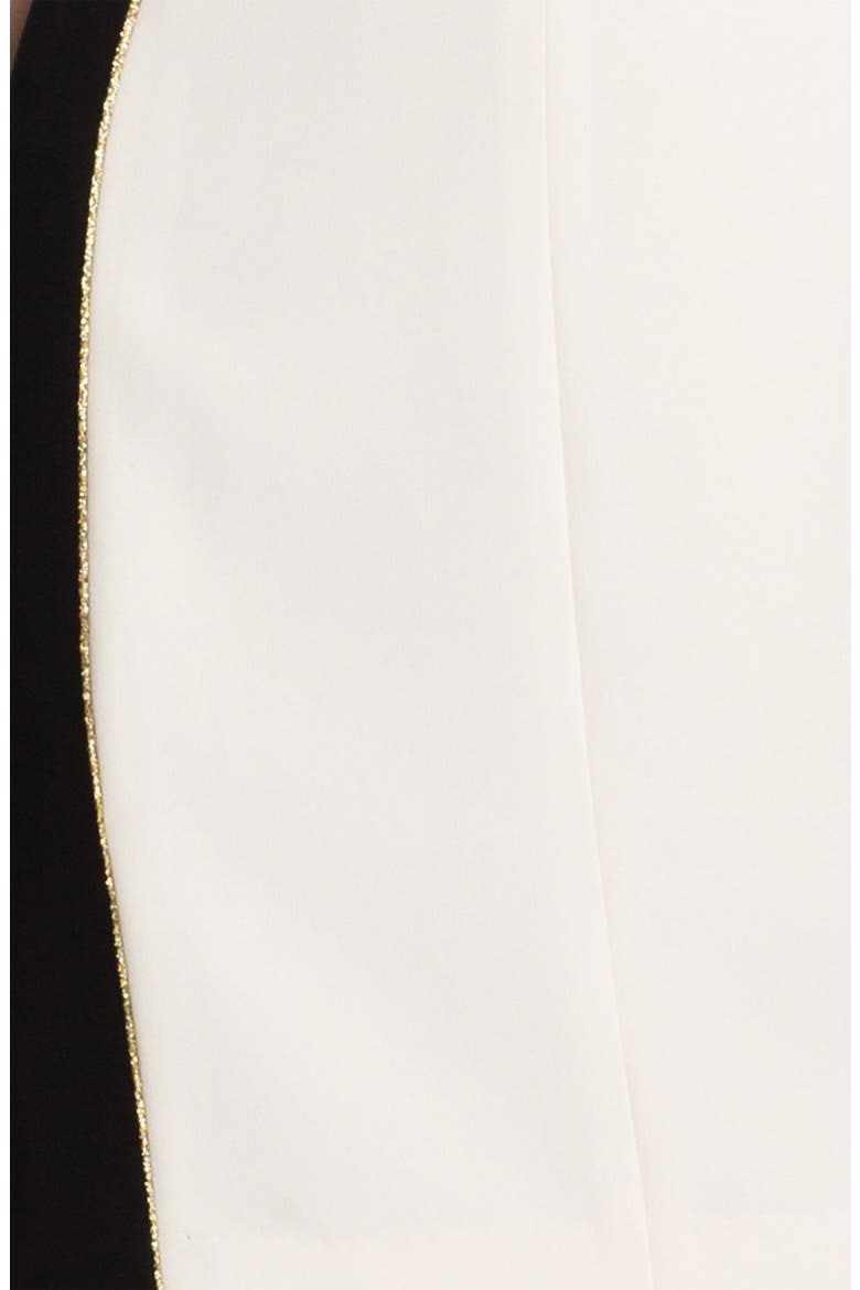 'Dupont' Metallic Piped Sheath Dress, Alternate, color, IVORY