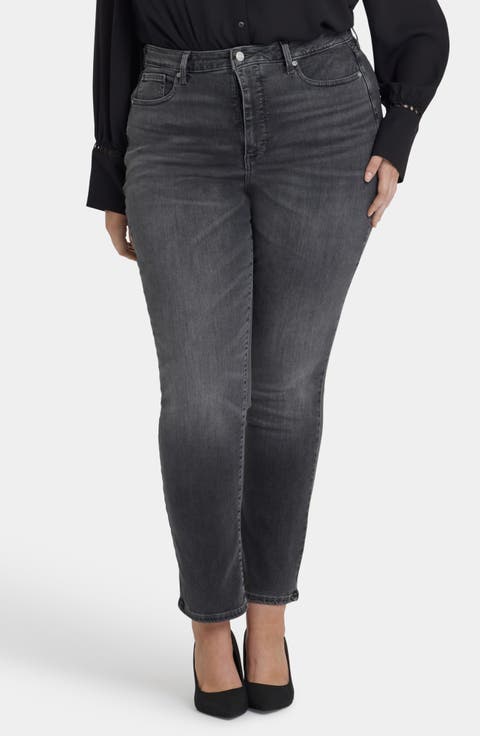 Sheri High Waist Slim Jeans (Gloomy Marais) (Plus)