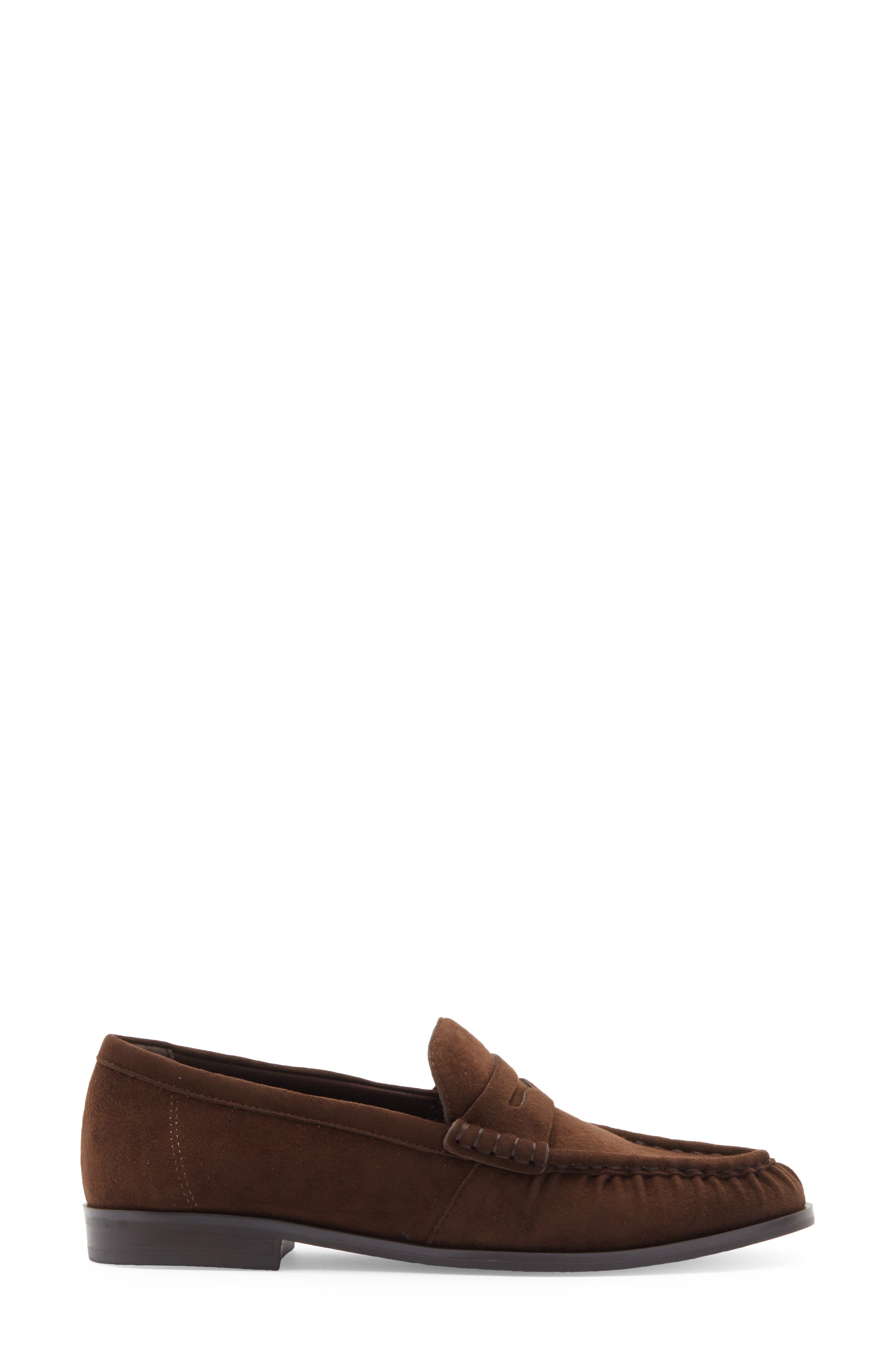 Hartly Leather Loafer, Alternate, color, DARK BROWN SUEDE