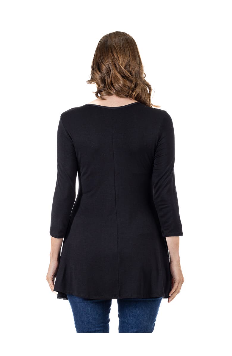 24seven Comfort Apparel V-Neck Sleeveless Maxi Dress with Belt, Alternate, color, Black