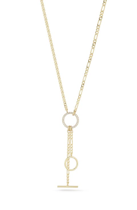 Cubic Zirconia Mixed Link Y-Necklace