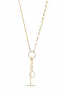 CHLOE AND MADISON Cubic Zirconia Mixed Link Y-Necklace
