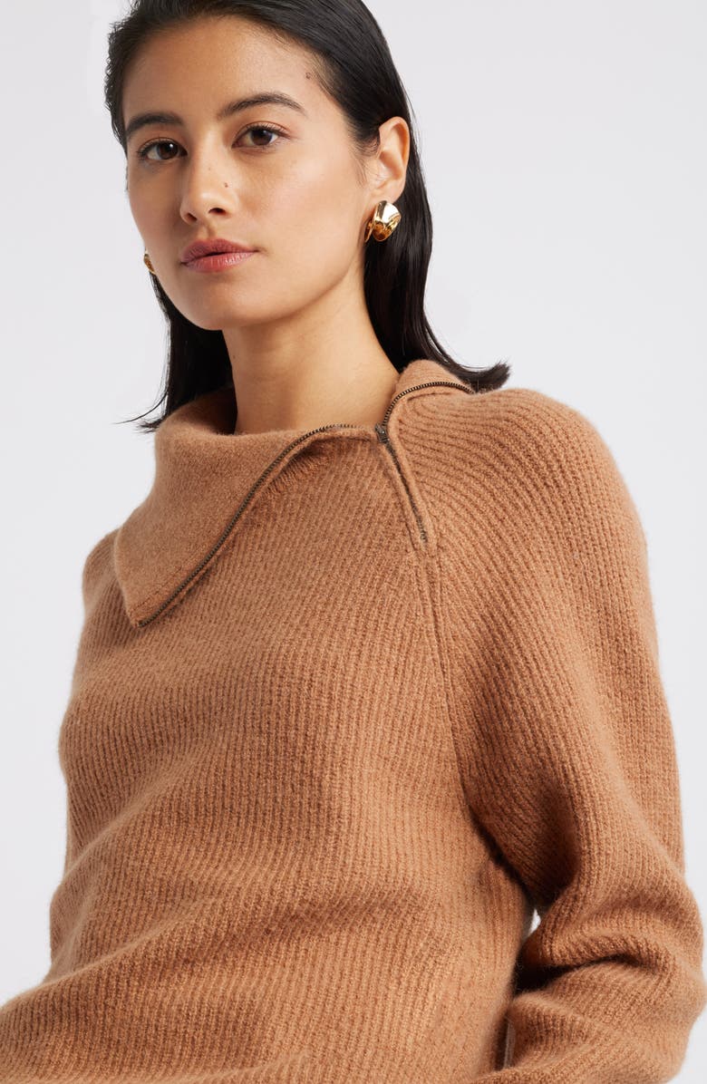 Nordstrom Asymmetric Half Zip Sweater, Alternate, color,