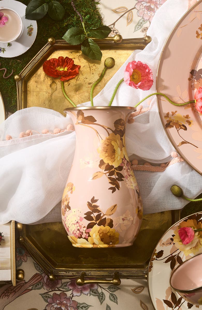 MACKENZIE CHILDS Wild Rose Mauve Tall Vase, Alternate, color, Mauve