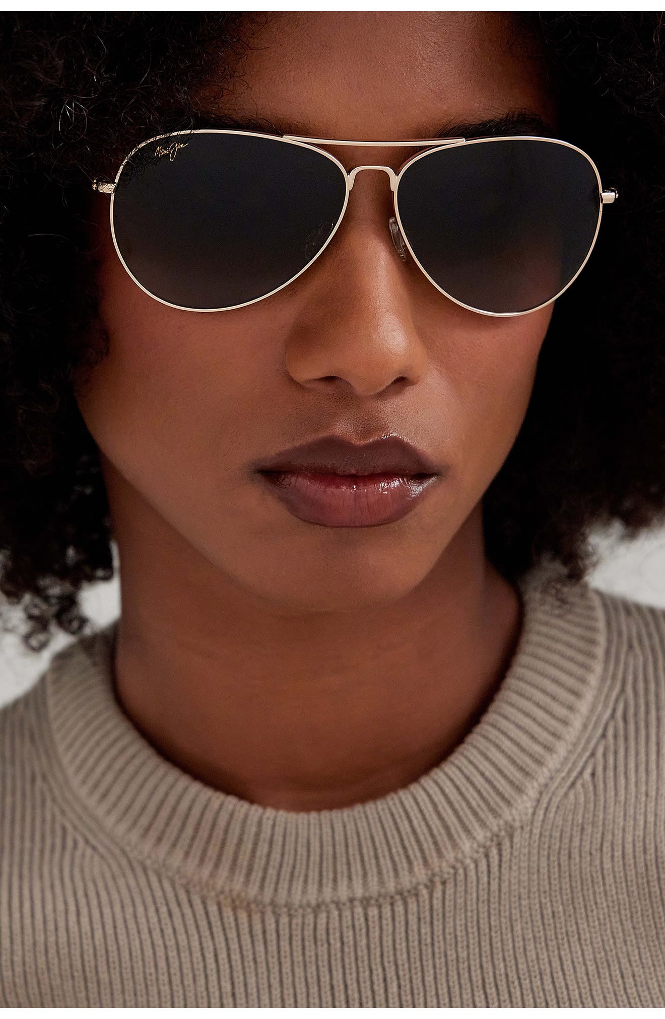 Mavericks 61mm Polarized Oversize Aviator Sunglasses | Nordstrom display picture 1