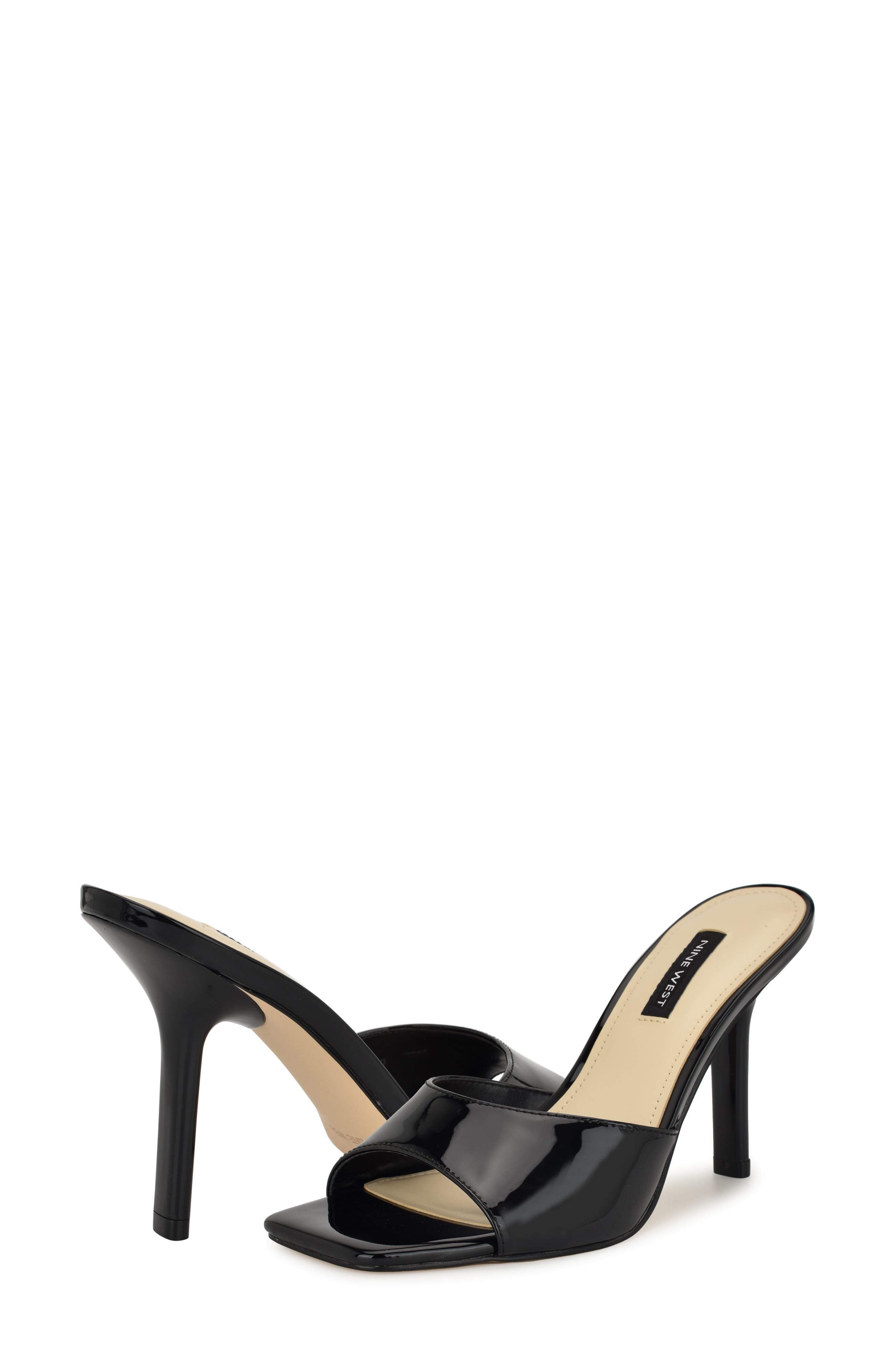 Nine West Disko High Heel Sandal, Alternate, color, Black