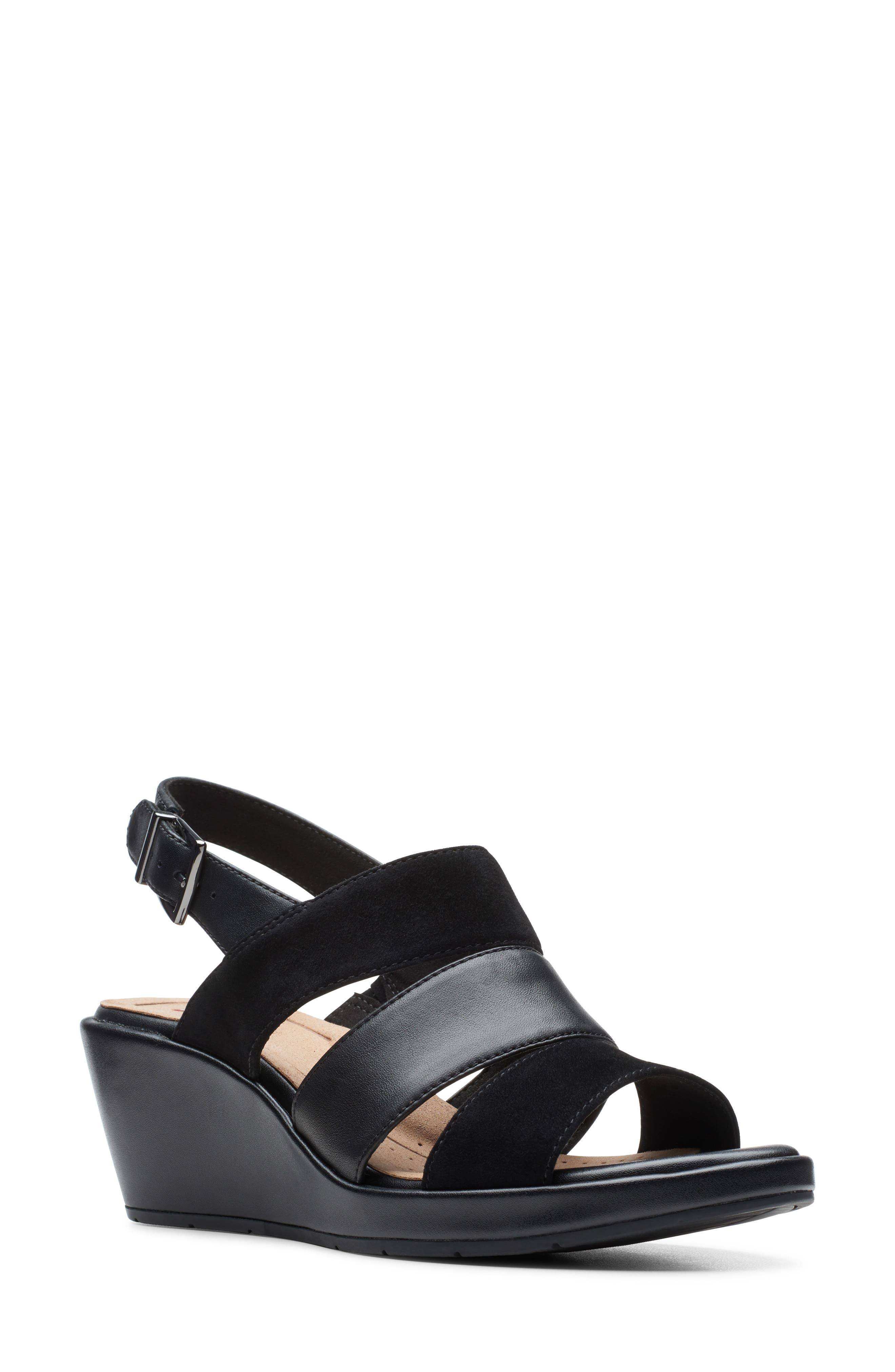 Clarks<sup>®</sup> Un Plaza Go Wedge Sandal, Main, color, 