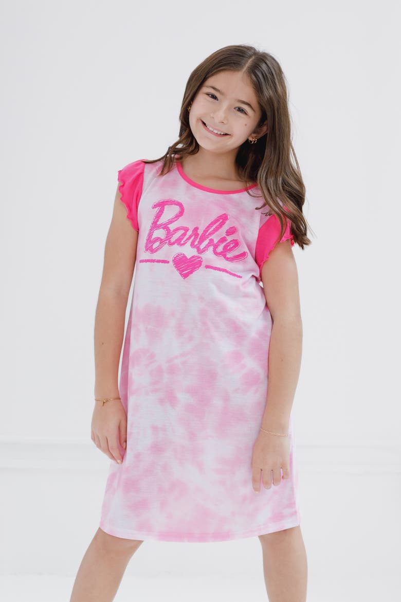 Sleepwear Pajama Nightgown, Alternate, color, Pink Tie Dye