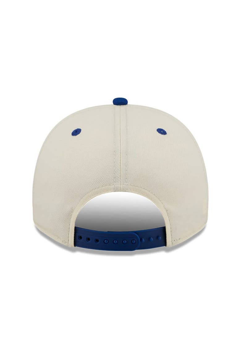 Men's New Era Cream/Royal Kansas Jayhawks March Madness Historic Collection 9FIFTY A-Frame Snapback Hat, Alternate, color, Cream